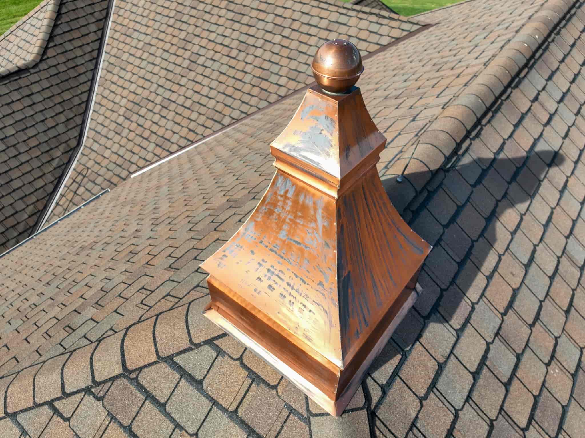 A close up shot of a residential roof