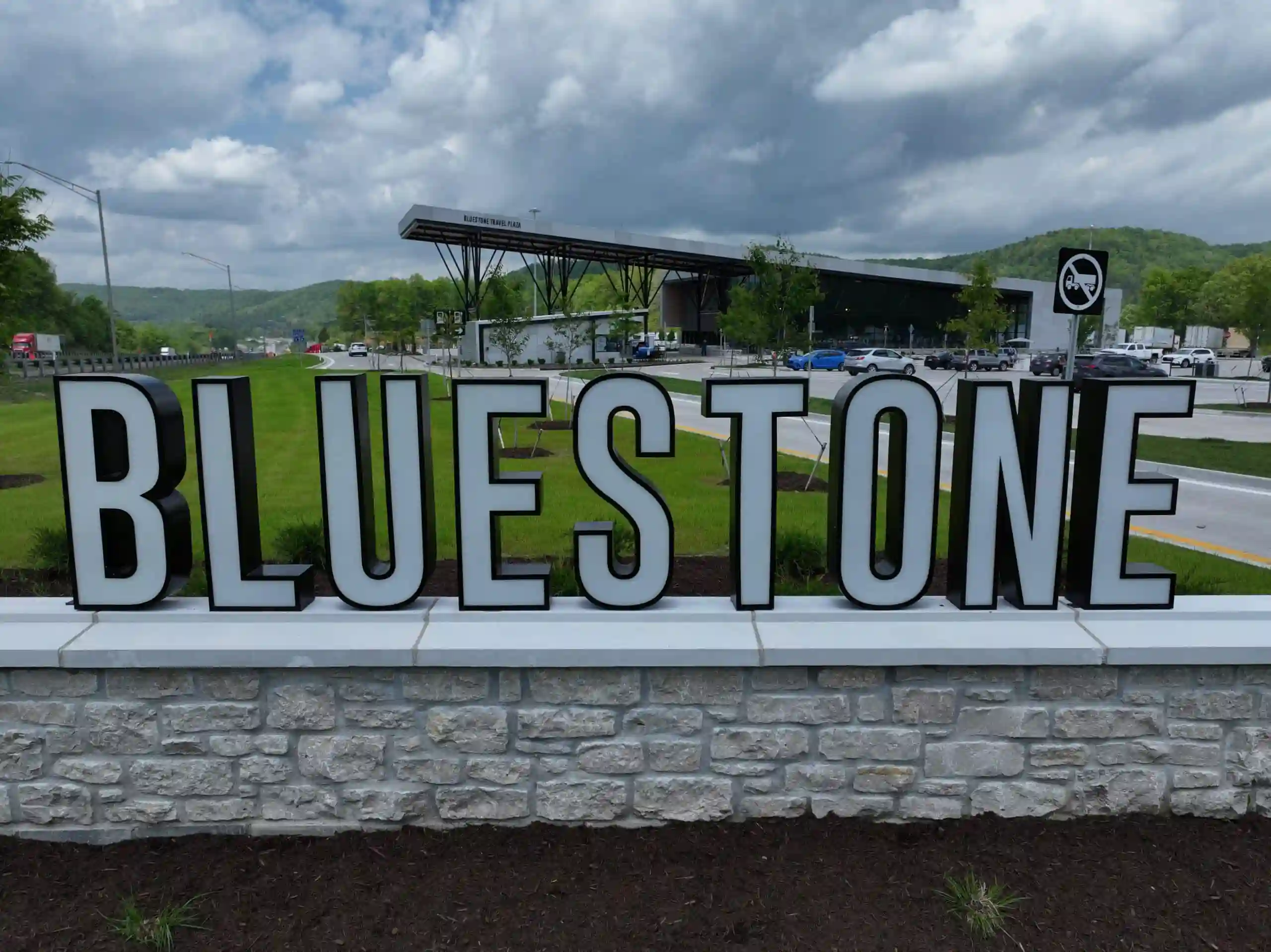 Bluestone Travel Plaza Sign