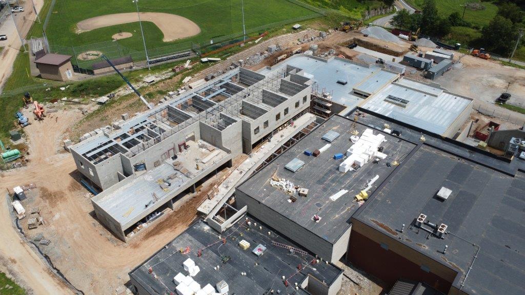 Spencer Middle School Drone Roof Footage