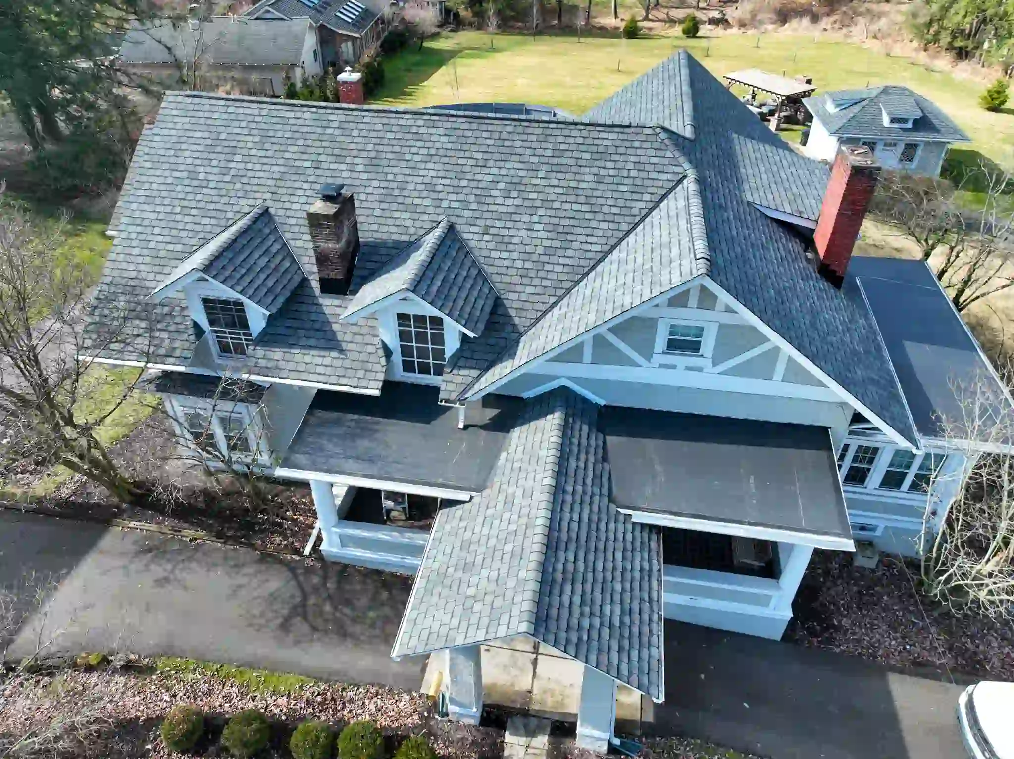 Arial View of the roof of a house